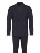 Plain Db Mens Suit - Normal Lenght Habit Navy Lindbergh