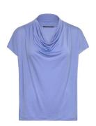 Katkabbginae Blouse Tops Blouses Short-sleeved Blue Bruuns Bazaar