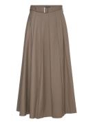 Carotabbtuva Skirt Skirts Maxi Skirts Khaki Green Bruuns Bazaar