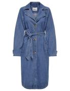 Onlmalou Belted Trench Dnm Gua Fw Trenchcoat Frakke Blue ONLY