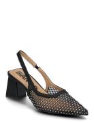 Biamaralyn Slingback Rhinest Mesh Shoes Sling Backs Heeled Slingbacks ...