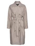 Vmdoreensoffy Long Trenchcoat Ent Trenchcoat Frakke Beige Vero Moda