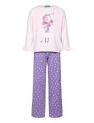 Pyjama(Sweater+Trous Pyjamassæt Purple United Colors Of Benetton