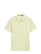 Basic Polo With Contrast Tops Polos Short-sleeved Green Tom Tailor