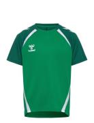 Hmllead 2.0 Jersey S/S Kids Sport T-Kortærmet Skjorte Green Hummel