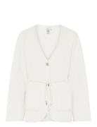 Yasbrema Ls Knit Cardigan Tops Knitwear Cardigans Cream YAS