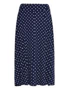 Sunvi Skirt Skirts Knee-length & Midi Skirts Navy Jumperfabriken