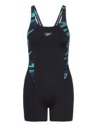 Womens Hyperboom Splice Legsuit Badedragt Badetøj Black Speedo