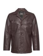 James Leather Jacket Læderjakke Skindjakke Brown Jofama