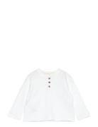 Long Sleeve Cotton T-Shirt Tops T-shirts Long-sleeved T-Skjorte White ...