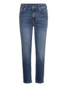 Cropped Slim Jeans Bottoms Jeans Slim Blue GANT