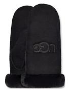 Sheepskin Embroider Mitten Accessories Gloves Thumb Gloves Black UGG