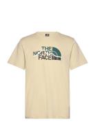 M Ss Mountain Line Tee Sport T-Kortærmet Skjorte Beige The North Face