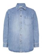 Zaman Denim Shirt Tops Shirts Denim Shirts Blue WOOD WOOD