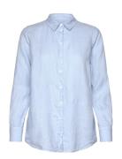Mmkarli Linen Shirt Tops Shirts Linen Shirts Blue MOS MOSH