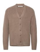 Wwtrue Mohair Cardigan Tops Knitwear Cardigans Brown WOOD WOOD