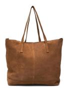 Suede Shopper Bag Shopper Taske Brown Mango