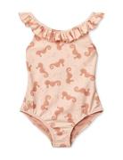 Kallie Printed Swimsuit Badedragt Badetøj Pink Liewood