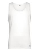 Centre Ribbed Tank Tops T-shirts Sleeveless White Björn Borg