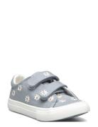 Floral Embroidered Sneakers Low-top Sneakers Blue Mango