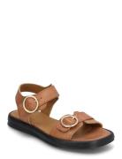 Sandals - Flat Flade Sandaler Brown ANGULUS