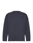 Light Terry Aksel Sweat Tops T-Langærmet Skjorte Navy Mads Nørgaard