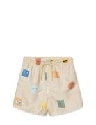 Duke Printed Board Shorts Badeshorts Beige Liewood