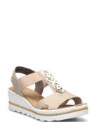 67498-62 Sandal Med Hæl Beige Rieker