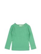 T-Shirt L/S Modal Tops T-shirts Long-sleeved T-Skjorte Green Petit Pia...