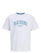 Jjdetroit Tee Ss Crew Neck Jnr Tops T-Kortærmet Skjorte White Jack & J...