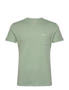 Chest Pocket Short Sleeve Tee Designers T-Kortærmet Skjorte Green Timb...