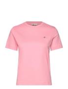 Reg Shield Ss T-Shirt Tops T-shirts & Tops Short-sleeved Pink GANT