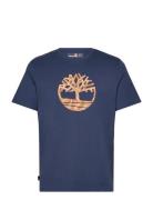Camo Tree Logo Short Sleeve Tee Tops T-Kortærmet Skjorte Navy Timberla...