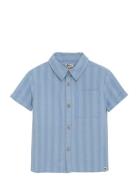 Shirt Striped Tops Shirts Short-sleeved Shirts Blue Daily 7