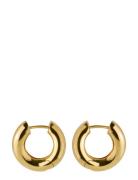 Flowing Stream Huggies Accessories Jewellery Earrings Hoops Gold Perni...