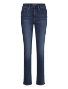 724 High Rise Straight Shine O Bottoms Jeans Straight-regular Blue Lev...