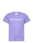 Ss Tee Sport T-Kortærmet Skjorte Purple Champion
