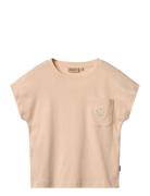 T-Shirt S/S Signe Tops T-Kortærmet Skjorte Beige Wheat