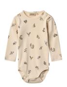 Body L/S Freddie Bodies Long-sleeved Beige Wheat