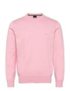 Pacas-L Tops Knitwear Round Necks Pink BOSS