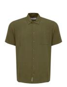Bhelliot Shirt Tops Shirts Short-sleeved Green Blend
