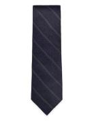 Solid Stripe Tie Slips Navy Michael Kors