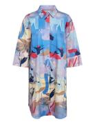 Nugloria Shirt Dress Kort Kjole Blue Nümph