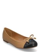 Biaceline Ballerina Toecap Faux Leather Ballerinasko Ballerinaer Brown...