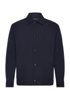 Celian Seersucker Overshirt Designers Overshirts Navy J. Lindeberg