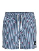 Jpstmaui Jjswim Mini Stripe Akm Jnr Badeshorts Navy Jack & J S