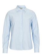 Linnéa Striped Oxford Shirt Tops Shirts Long-sleeved Blue Newhouse