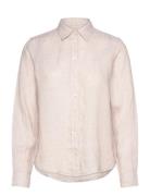 Reg Linen Shirt Tops Shirts Linen Shirts Cream GANT