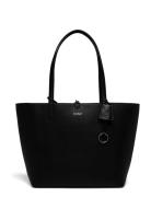 Faux-Leather Reversible Tote Bag Shopper Taske Black Lauren Ralph Laur...