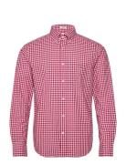 Reg Classic Poplin Gingham Shirt Tops Shirts Casual Red GANT